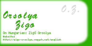 orsolya zigo business card